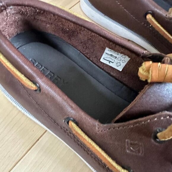 Sperry Top-Sider A/O Boat Shoes – Brown Leather – Size Boys 6 / Women 7.5 - Picture 4 of 8